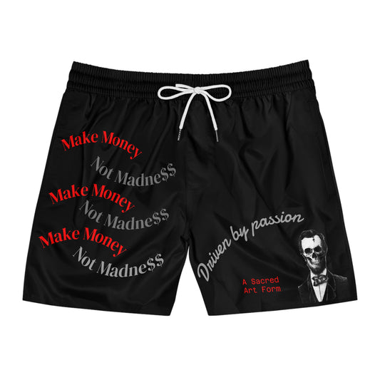 Stylish Swim Shorts for Men | 'Driven by Passion' AOP | Perfect for Beach Days, Pool Parties, & Summer Fun